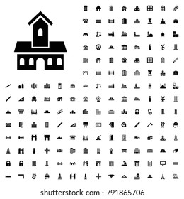 Castle icon illustration isolated vector sign symbol. architecture icons vector set.