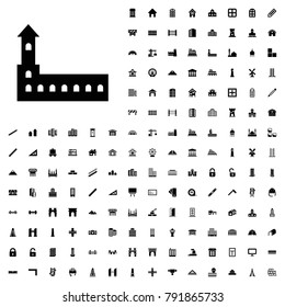 Castle icon illustration isolated vector sign symbol. architecture icons vector set.