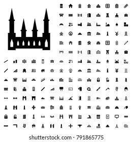 Castle icon illustration isolated vector sign symbol. architecture icons vector set.