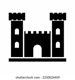 Castle icon illustration. Stock vector.