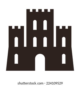 Castle icon isolated on white background