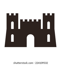 Castle icon isolated on white background 