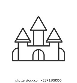 Castle icon isolated on white background. Architecture symbol modern, simple, vector, icon for website design, mobile app, ui. Vector Illustration