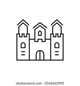 Castle icon isolated on white background