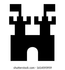 castle icon isolated sign symbol vector illustration - high quality black style vector icons
