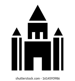 castle icon isolated sign symbol vector illustration - high quality black style vector icons
