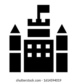 castle icon isolated sign symbol vector illustration - high quality black style vector icons
