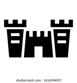 castle icon isolated sign symbol vector illustration - high quality black style vector icons
