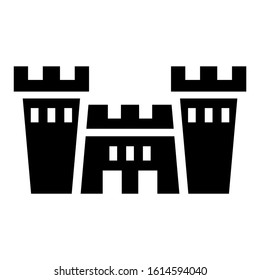 castle icon isolated sign symbol vector illustration - high quality black style vector icons
