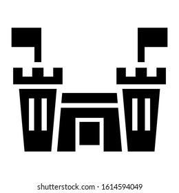 castle icon isolated sign symbol vector illustration - high quality black style vector icons
