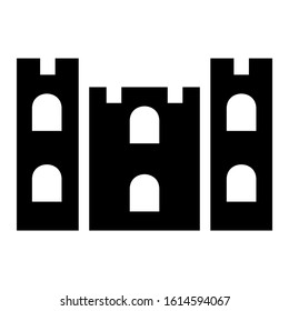 castle icon isolated sign symbol vector illustration - high quality black style vector icons
