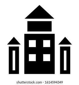 castle icon isolated sign symbol vector illustration - high quality black style vector icons
