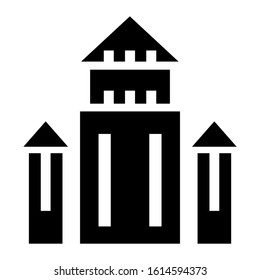 castle icon isolated sign symbol vector illustration - high quality black style vector icons
