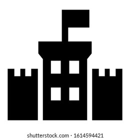 castle icon isolated sign symbol vector illustration - high quality black style vector icons
