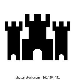 castle icon isolated sign symbol vector illustration - high quality black style vector icons
