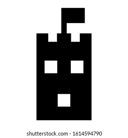 castle icon isolated sign symbol vector illustration - high quality black style vector icons
