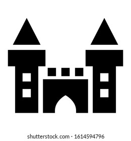castle icon isolated sign symbol vector illustration - high quality black style vector icons
