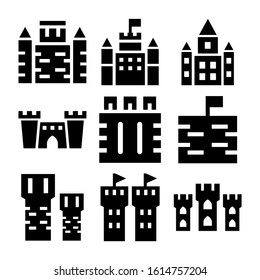 castle icon isolated sign symbol vector illustration - Collection of high quality black style vector icons
