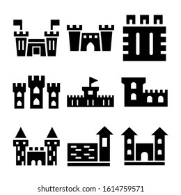 castle icon isolated sign symbol vector illustration - Collection of high quality black style vector icons
