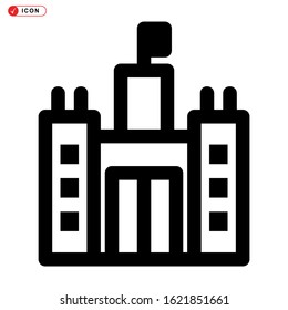 castle icon isolated sign symbol vector illustration - high quality black style vector icons
