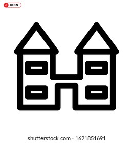 castle icon isolated sign symbol vector illustration - high quality black style vector icons
