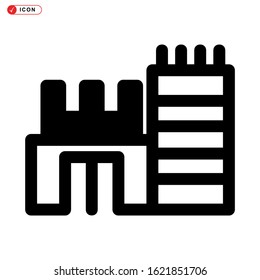 castle icon isolated sign symbol vector illustration - high quality black style vector icons
