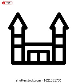 castle icon isolated sign symbol vector illustration - high quality black style vector icons
