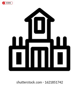 castle icon isolated sign symbol vector illustration - high quality black style vector icons
