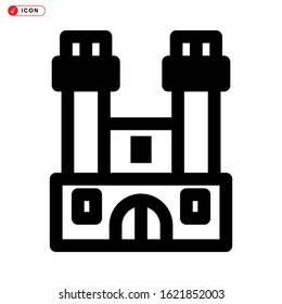castle icon isolated sign symbol vector illustration - high quality black style vector icons
