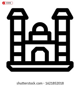 castle icon isolated sign symbol vector illustration - high quality black style vector icons

