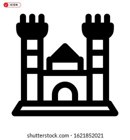 castle icon isolated sign symbol vector illustration - high quality black style vector icons
