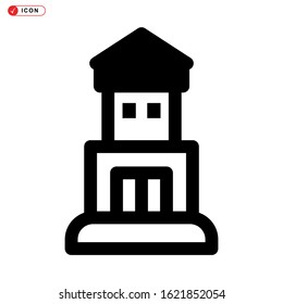 castle icon isolated sign symbol vector illustration - high quality black style vector icons
