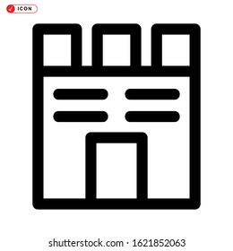 castle icon isolated sign symbol vector illustration - high quality black style vector icons
