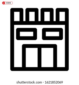 castle icon isolated sign symbol vector illustration - high quality black style vector icons
