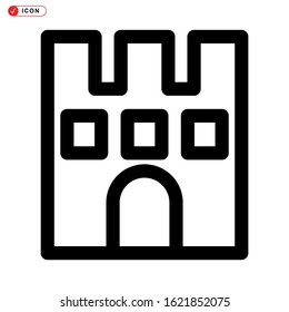 castle icon isolated sign symbol vector illustration - high quality black style vector icons
