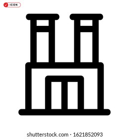 castle icon isolated sign symbol vector illustration - high quality black style vector icons
