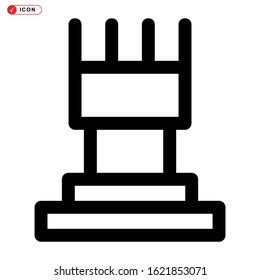 castle icon isolated sign symbol vector illustration - high quality black style vector icons
