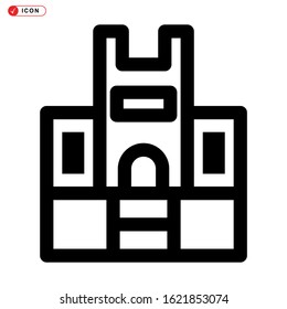 castle icon isolated sign symbol vector illustration - high quality black style vector icons
