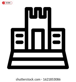 castle icon isolated sign symbol vector illustration - high quality black style vector icons
