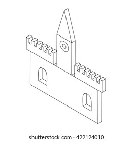 Castle icon, isometric 3d style
