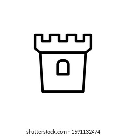 Castle icon. Line design template