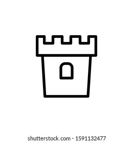 Castle icon. Line design template