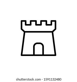 Castle icon. Line design template