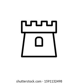 Castle icon. Line design template