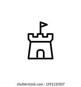 Castle icon. Line design template