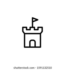 Castle icon. Line design template