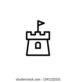 Castle icon. Line design template