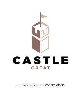 Castle Icon Logo Design Template