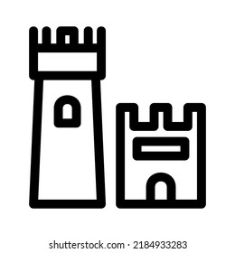 castle icon or logo isolated sign symbol vector illustration - high quality black style vector icons
