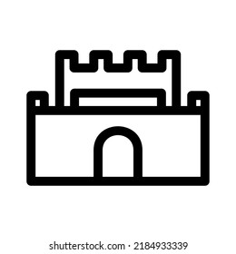 castle icon or logo isolated sign symbol vector illustration - high quality black style vector icons
